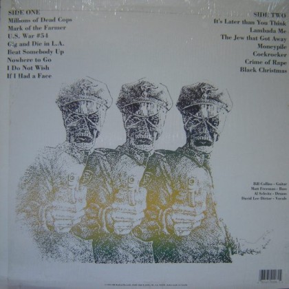 M.D.C. – Hey Cop!!! If I Had A Face Like Yours… - back cover