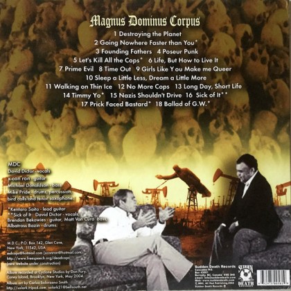 M.D.C. – Magnus Dominus Corpus - back cover